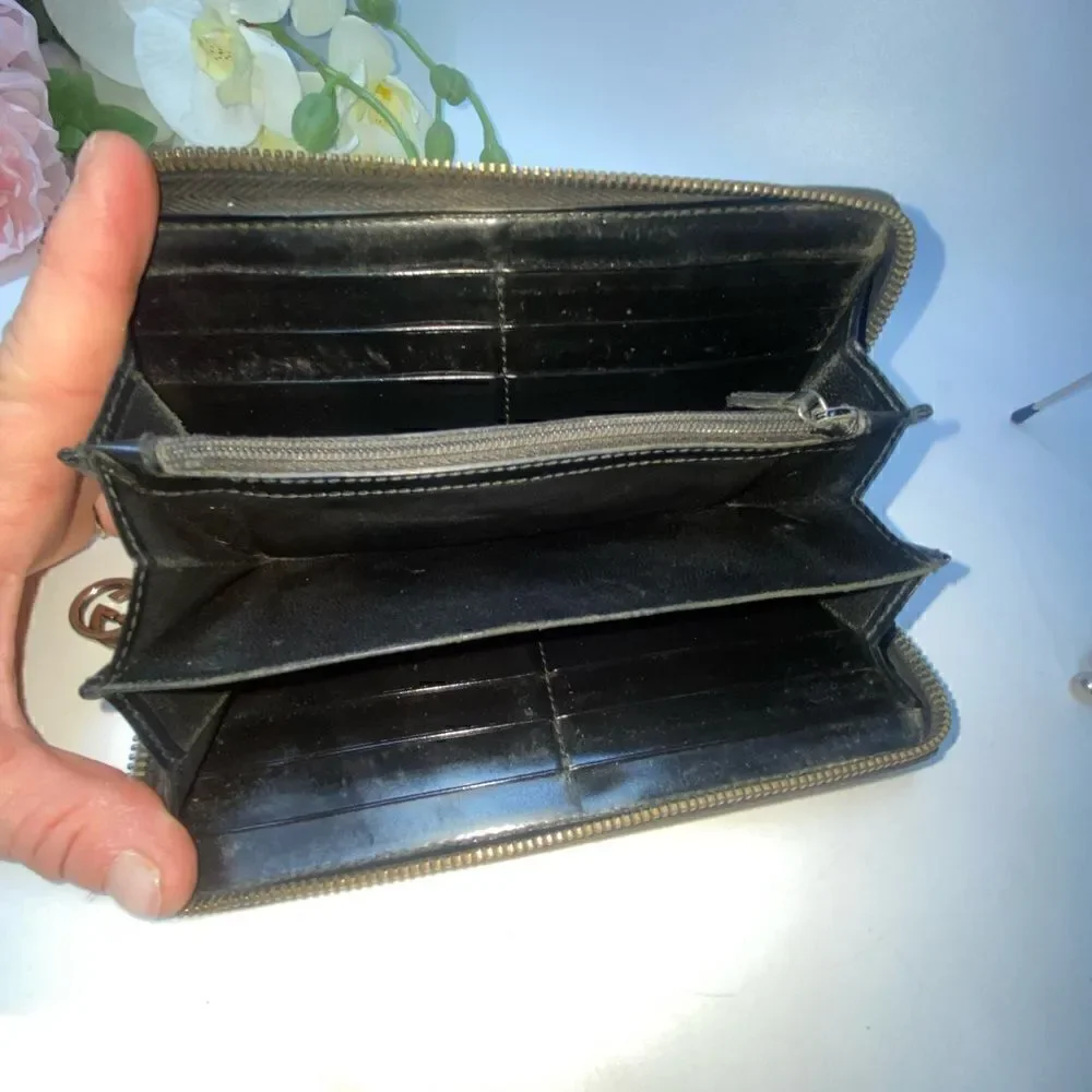 Authentic GUCCI Monogram  Zippy Wallet Black - Picture 10 of 11